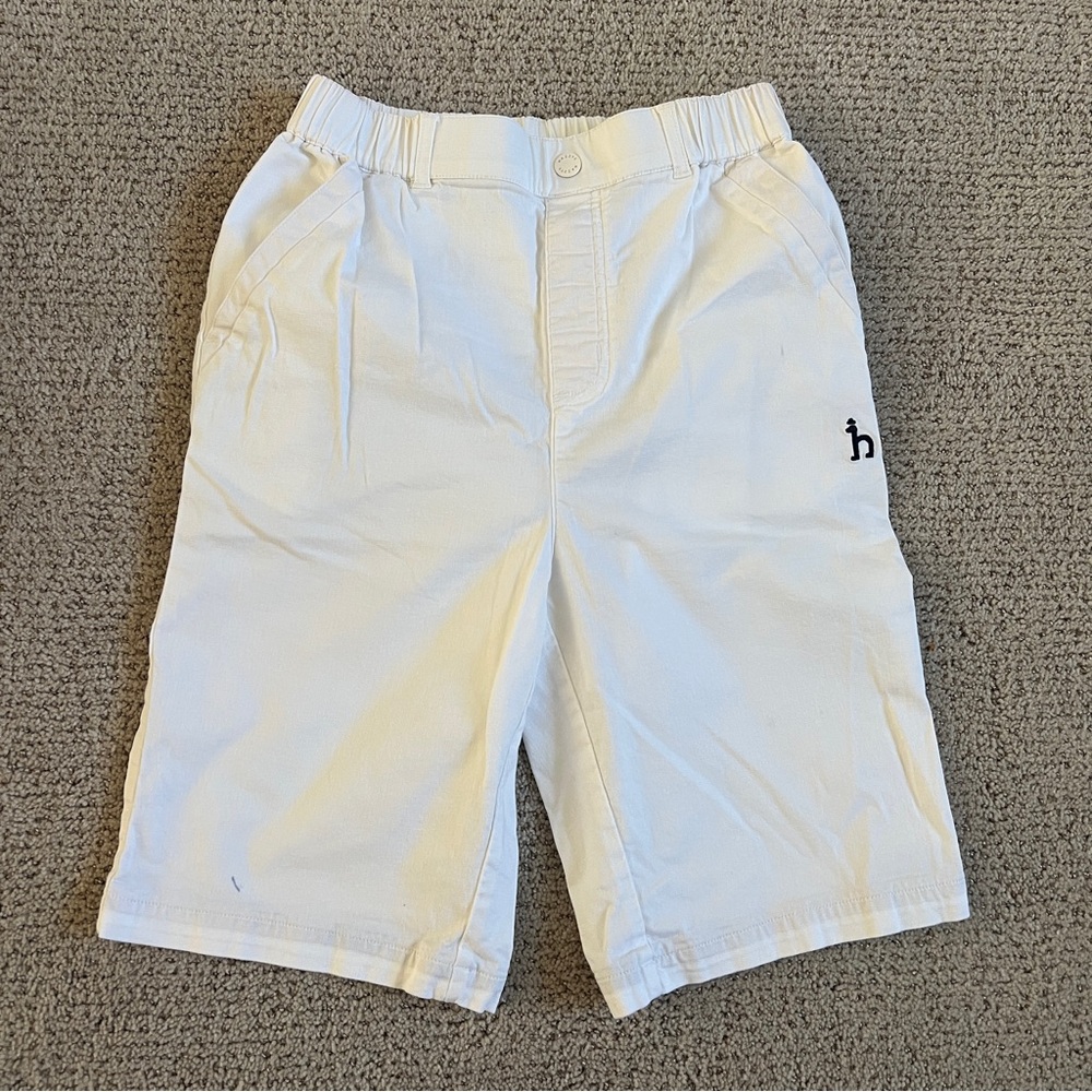 Stylish Kids' White Shorts with Embroidered Detail